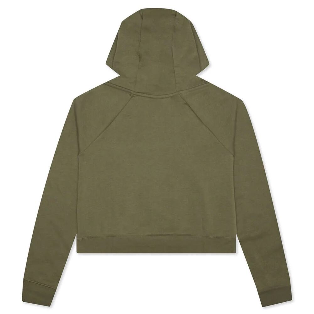NEW Nike NSW Essential Cropped Hoodie Olive Green XL Women's CJ6327-222 - Picture 6 of 8